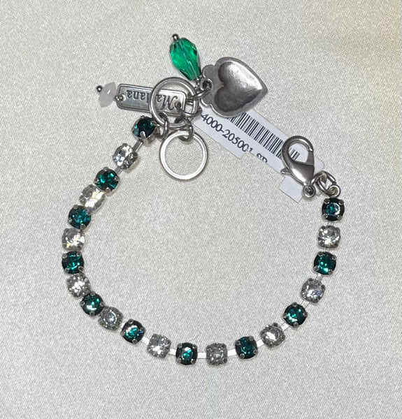 Mariana Petite Bracelet "Emerald" & Clear B-4000-205001