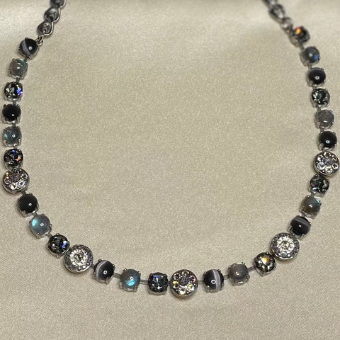 Mariana 3044/1 Medium Pavé Necklace "Luxury" Silver Plated