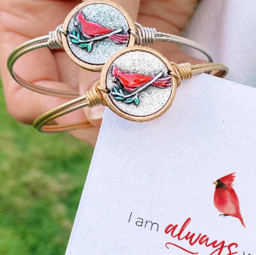 Luca Danni Red Cardinal Bangle Bracelet