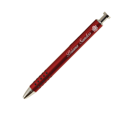 Personalized Metal Pen with Grip Asst Colors