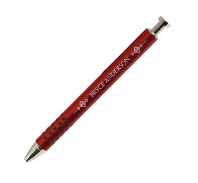 Personalized Metal Pen with Grip Asst Colors