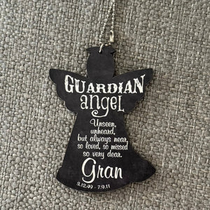 Personalized Guardian Angel Car Charm