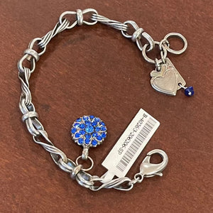Mariana Twist Chain Link Guardian Angel Bracelet in "Sapphire" B-4026/3-206206 SP