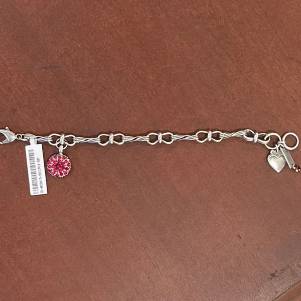 Mariana Twist Chain Link Guardian Angel Bracelet in "Ruby" B-4026/3-501501 SP