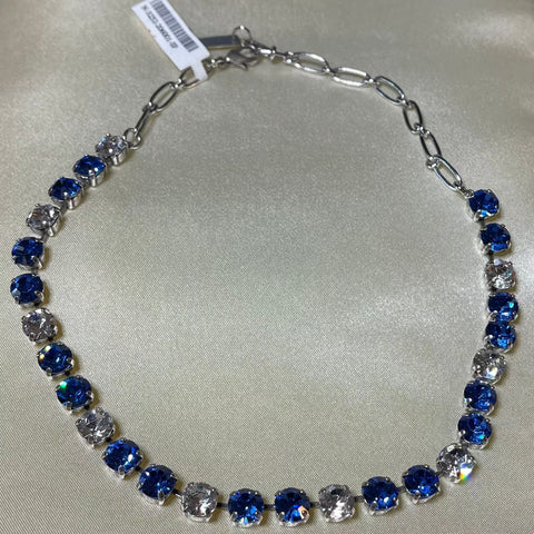 Mariana 3252 Necklace In "Sapphire & Clear" Silver Plate