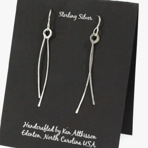 Sterling Silver Drops “Hammered Spikes” Earrings