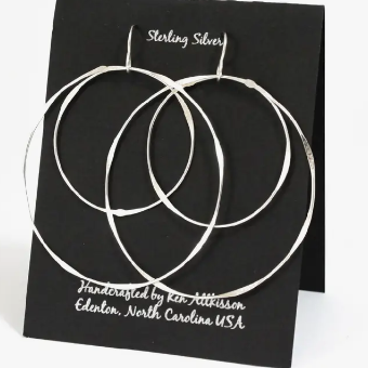 Sterling Silver X-Large Circle & Giant Earrings