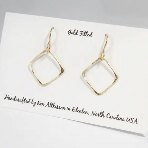 14k Gold Filled Earrings Small Squares Earrings