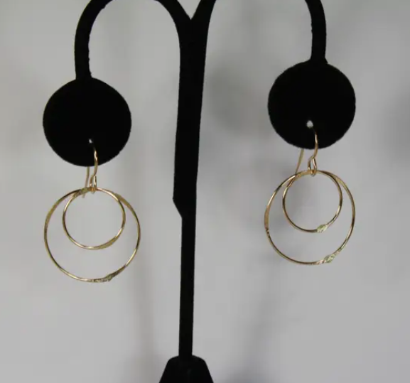14K Gold Filled Multi Circle Earrings