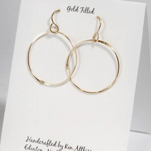 14k Gold Filled Earrings Large Circle Earrings