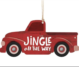 Personalized Red Truck Ornament