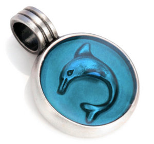 Dolphin Pendant (salvation and freedom) Light Blue