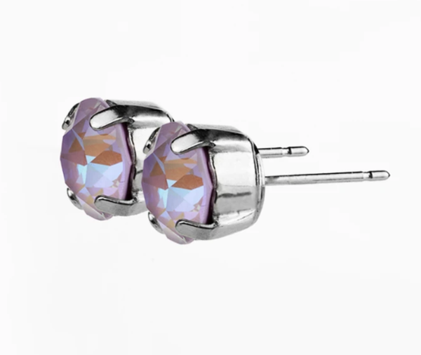 Mariana 1440 Stud Earrings Sun-Kissed Lavender  Rhodium Plated E-1440-144