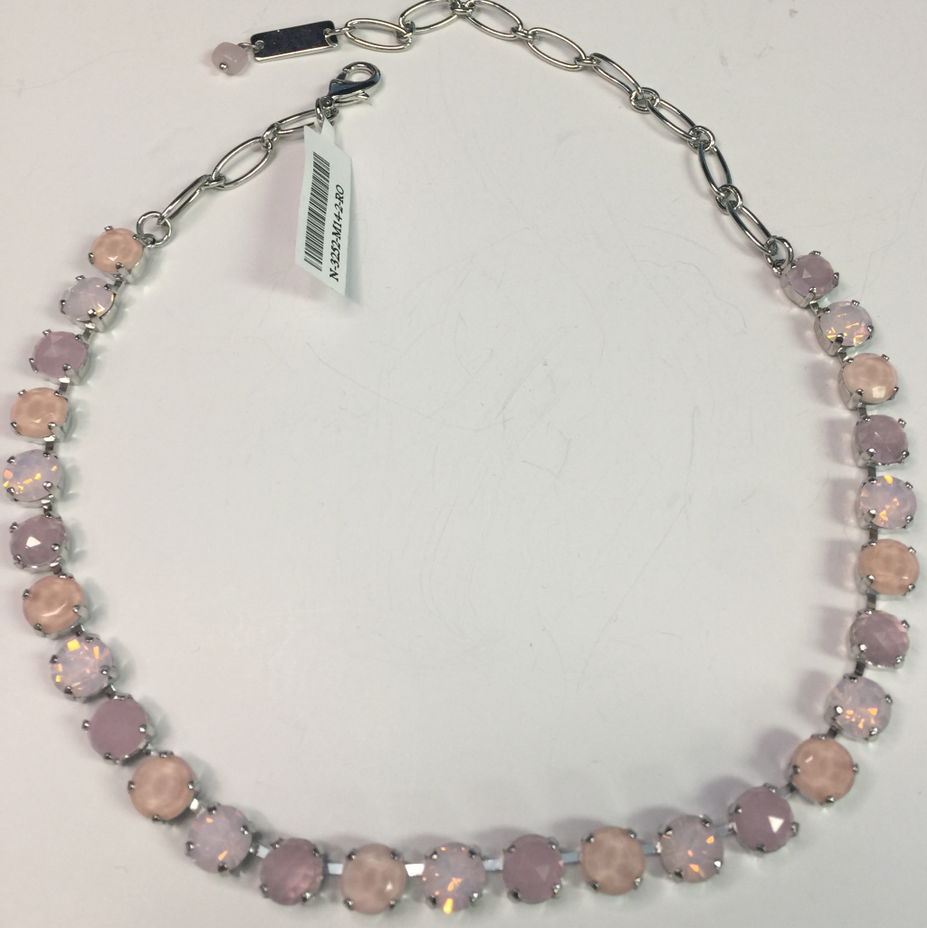Mariana 3252 Necklace Pink Carnation Rhodium Plated