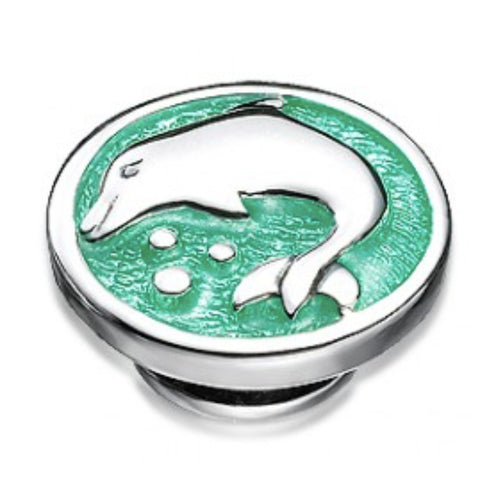 Dolphin with Caribbean Green Enamel Kameleon Legacy Jewelpop