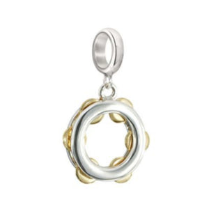 Chamilia - Tambourine Sterling Silver / Gold Plated Charm