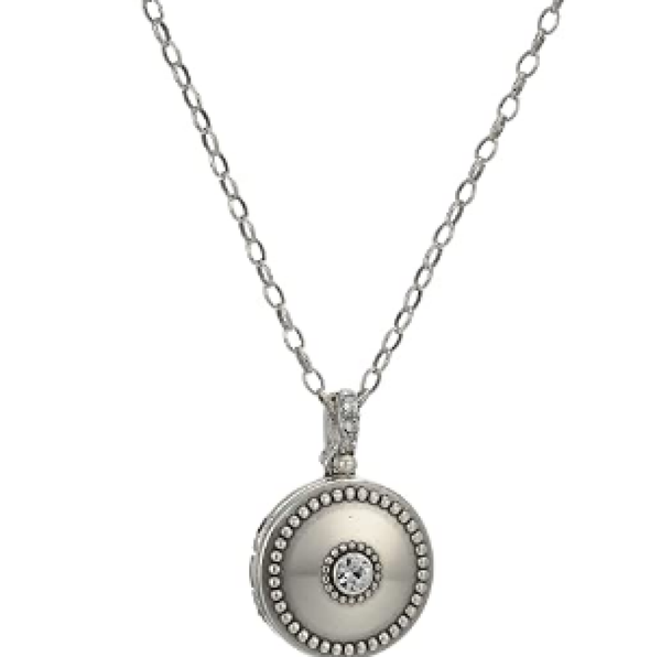 Brighton Twinkle Small Round Locket Necklace Silver