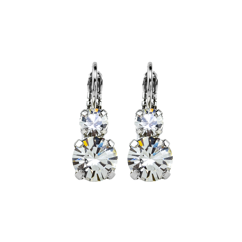 Mariana 1190 Lever back Everyday Earrings "On A Clear Day" Rhodium Plated