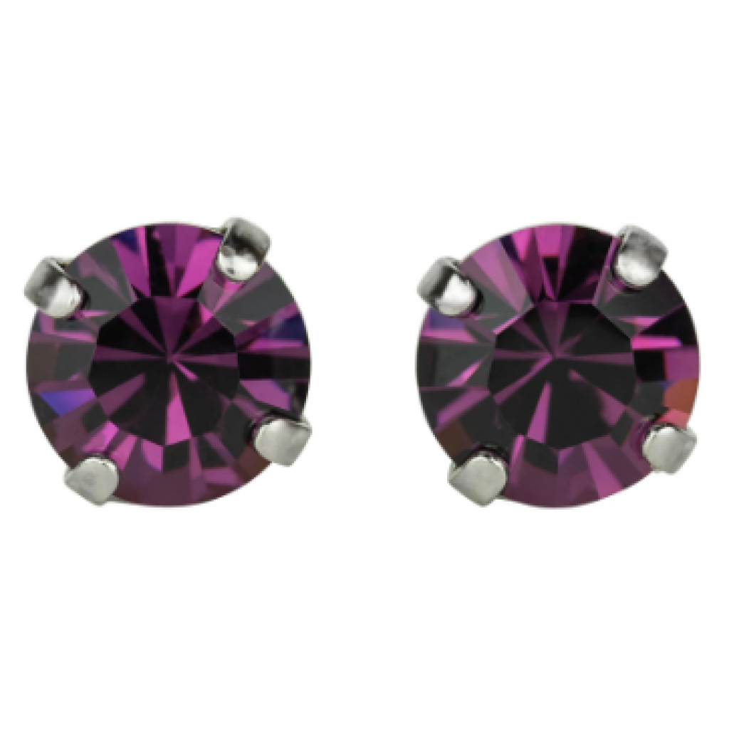 Mariana 1440 "Amethyst" February Stud Earrings E-1440-204-SP2