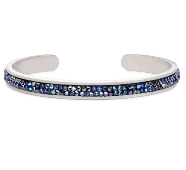 Luca + Danni Metallic Blue Druzy GOLD Channel Cuff