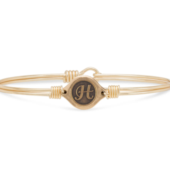 Luca + Danni H Initial Bangle Bracelet