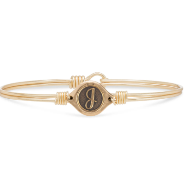 Luca + Danni J Initial Bangle Bracelet