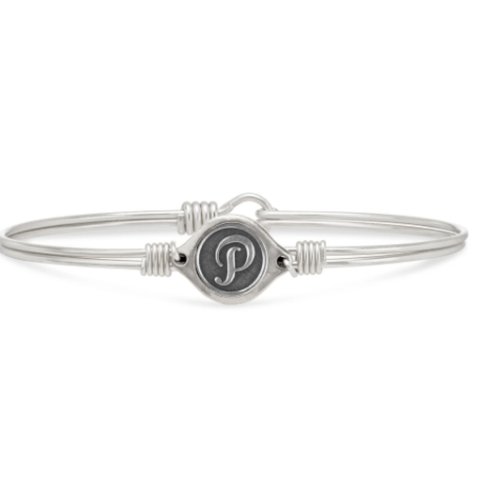 Luca + Danni P Initial Bangle Bracelet