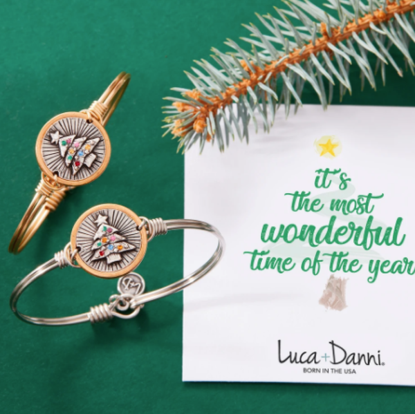 Luca + Danni Holiday Tree Bangle Bracelet