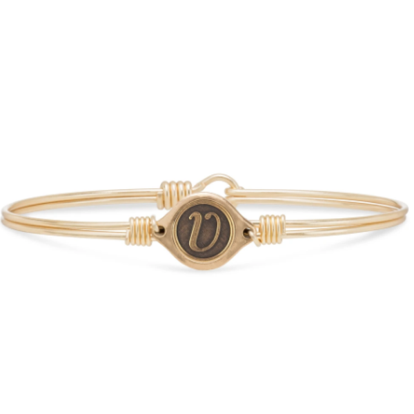 Luca + Danni V Initial Bangle Bracelet