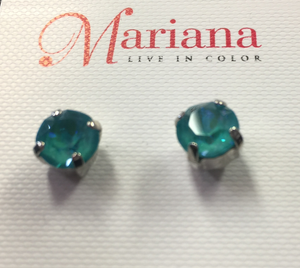 Mariana 1440 Stud Earrings Sun-Kissed Laguna Rhodium Plated E-1440-142