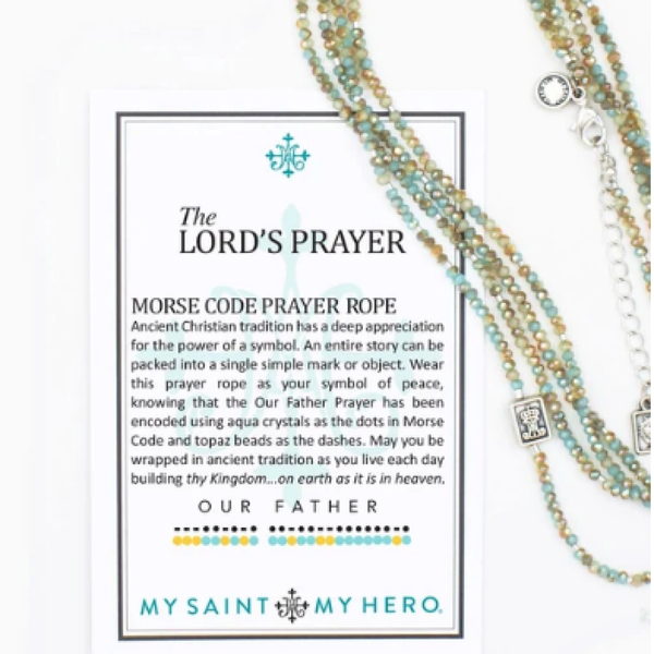The Lord's Prayer Morse Code Prayer Necklace