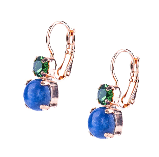Mariana 1190 "Chamomile" Lever back Must-Have Double Stone Earrings Rhodium Plated