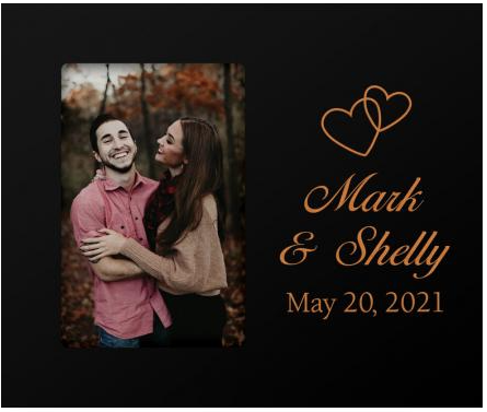 Personalized Laser Engraved 4x6 Photo Frame Asst Colors