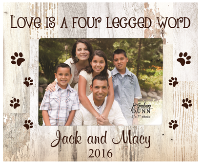 Personalized Laser Engraved 5" x 7" Photo Frame Asst Colors