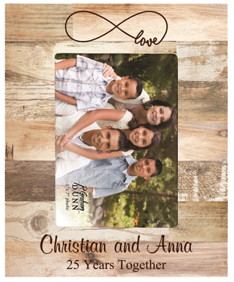 Personalized Laser Engraved 4" x 6" Photo Frame Asst Colors