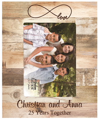 Personalized Laser Engraved 5" x 7" Photo Frame Asst Colors