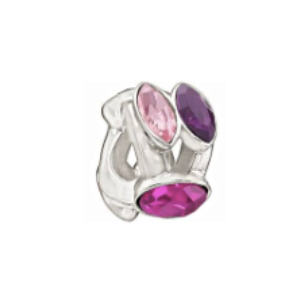 Chamilia Charm Splendid Marquis w/ Pink & Purple Swarovski Elements 2083-0459