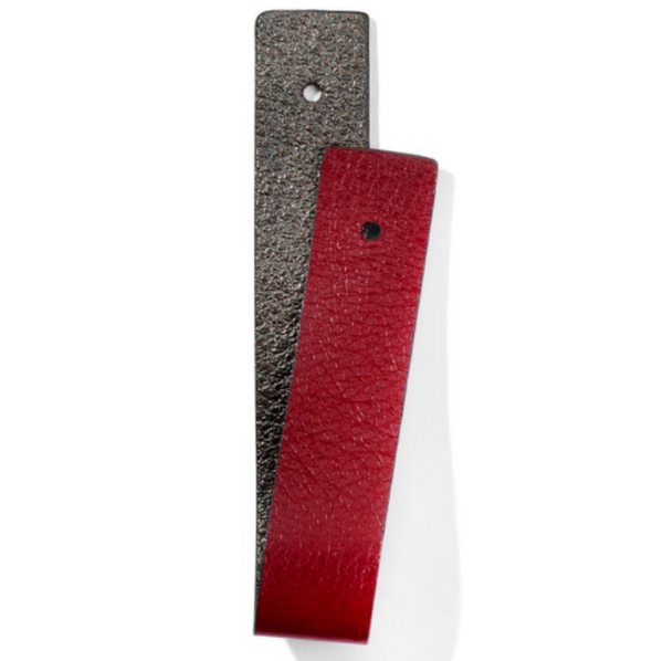 Pewter and Lipstick Narrow Strap
