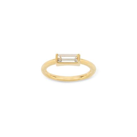 Luca + Danni Mini Hudson Ring in Crystal - Gold