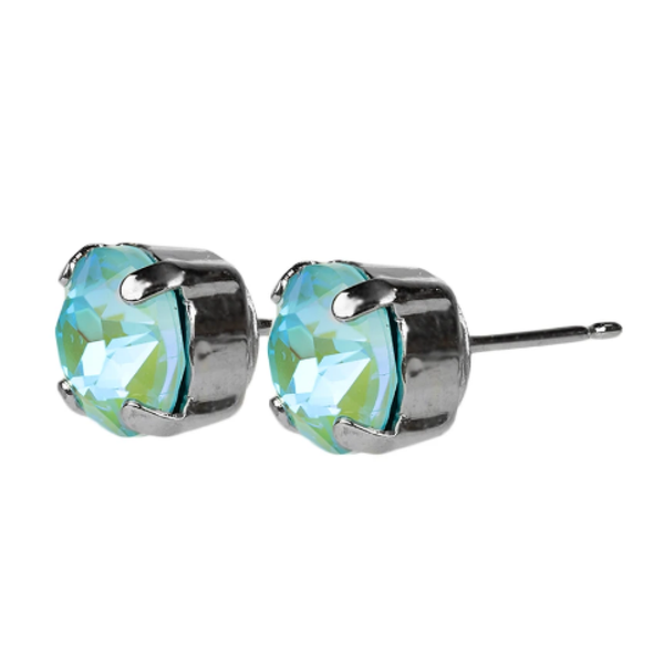 Mariana 1440 Stud Earrings Sun-Kissed Aqua Rhodium Plated E-1440-146-RO2