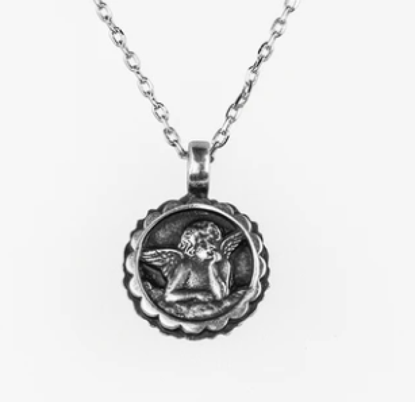 Mariana 5212 Guardian Angel Necklace "On A Clear Day" April Rhodium Plated
