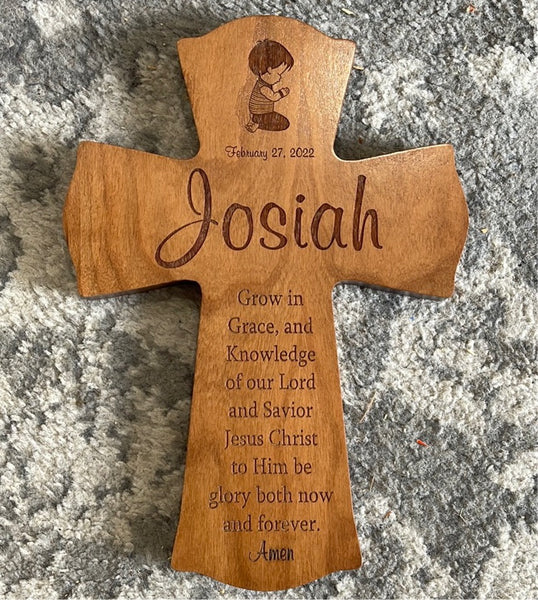 Personalized Laser Engraved 11.5" Cross