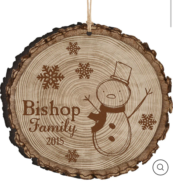 Personalized Faux Barky Ornament