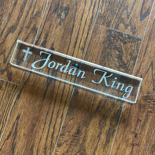 Crystal Name Plate Plaque