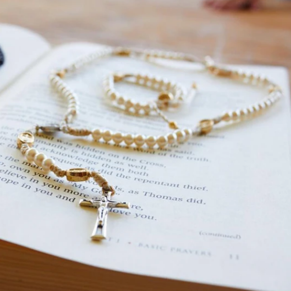 MSMH First Communion Rosary / Bracelet Set For Girls