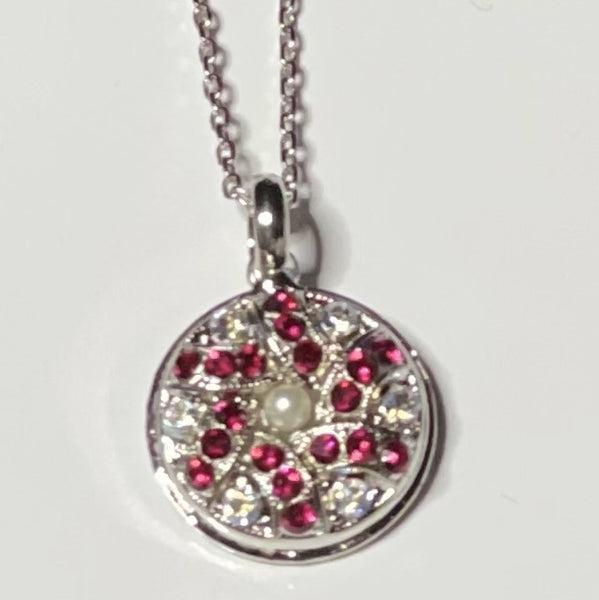 Mariana 5059/5 Tree of Life Necklace "Ruby" and Clear Crystal Rhodium Plated